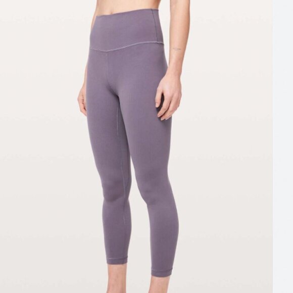 Lululemon Align Ribbed High Rise Pant 25" Cyber Violet Size 4 NWT - Picture 1 of 12